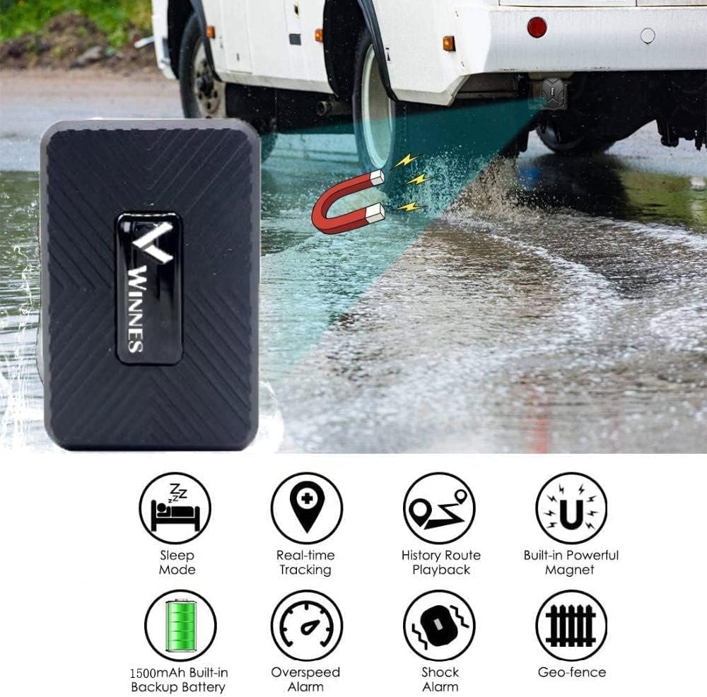 WINNES Mini GPS Tracker for Children|Bike|Pet|Vehicle|Portable|suitcase with Microphone(TK913 2G)